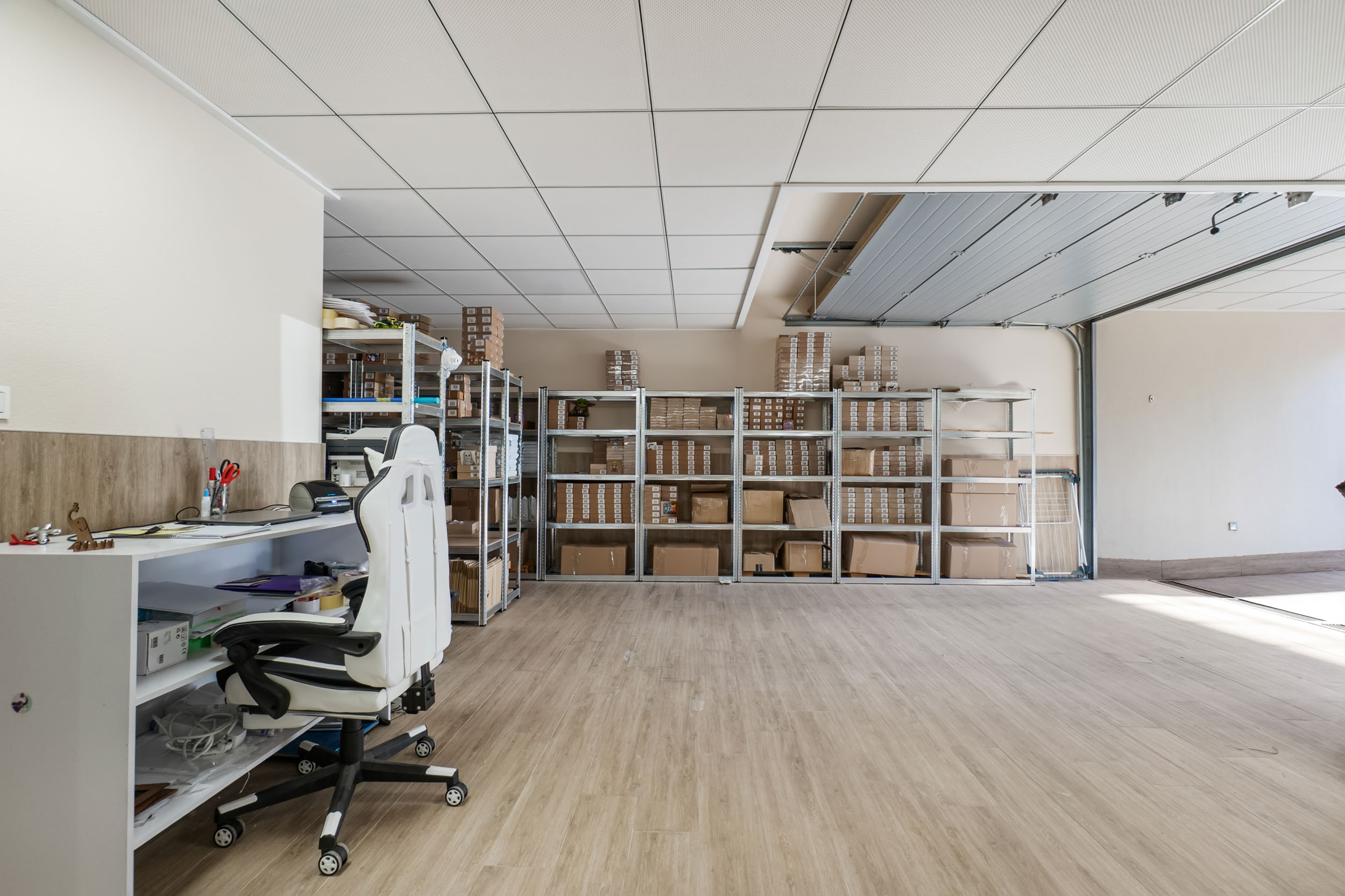 Finished garage real estate photo