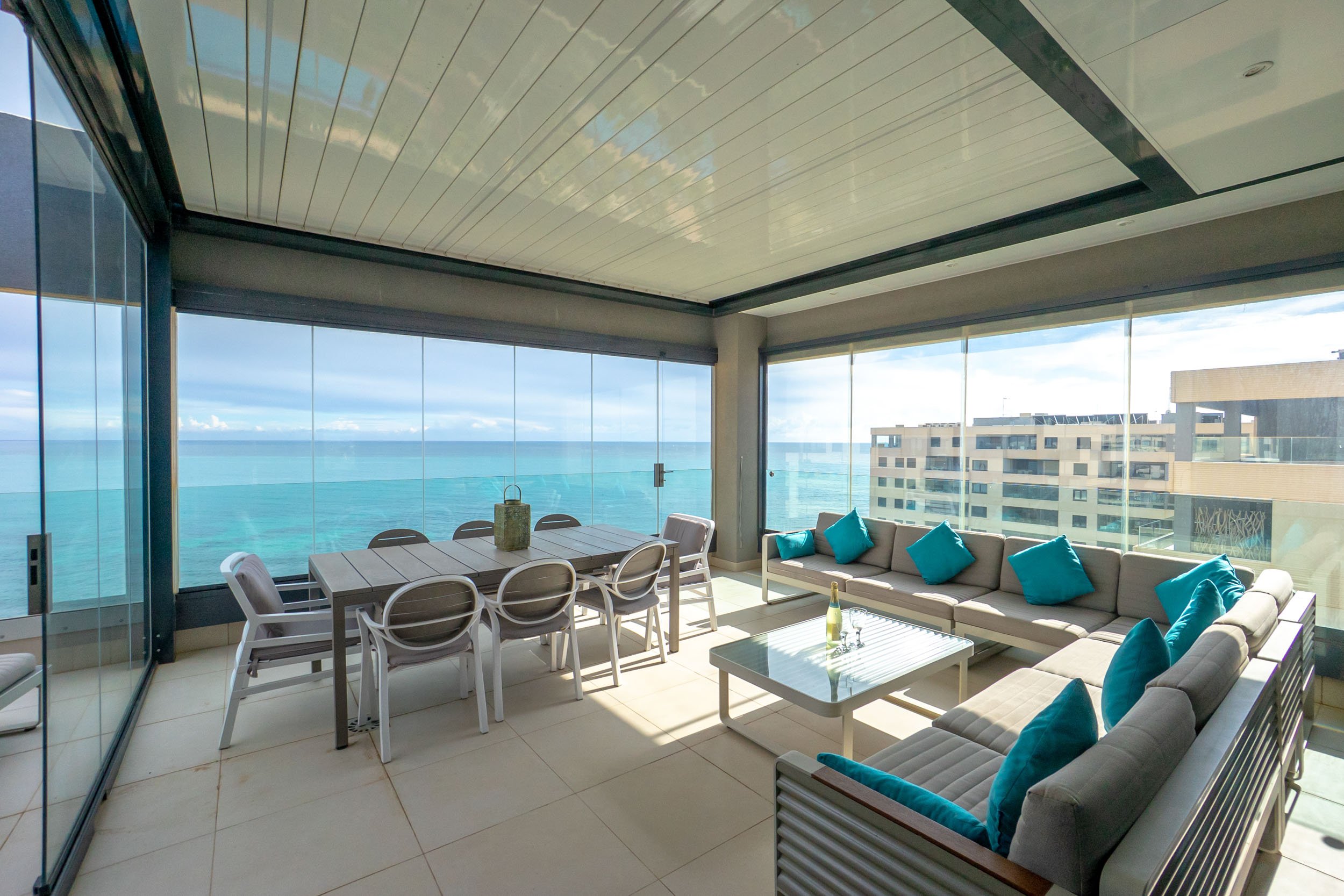 Open floor plan real estate photo